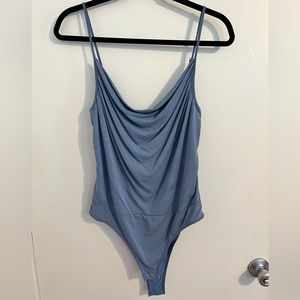 Blue body suit